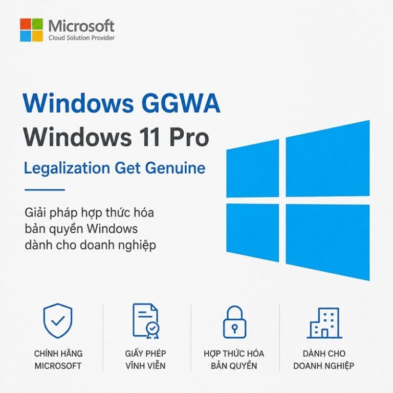 Windows GGWA Windows 11 Pro Legalization Get Genuine bản quyền chính hãng dành cho doanh nghiệp
