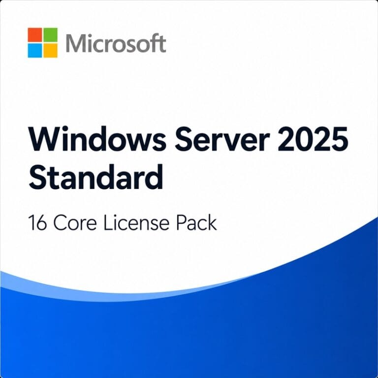 Windows Server 2025 Standard 16 Core License Pack bản quyền Microsoft