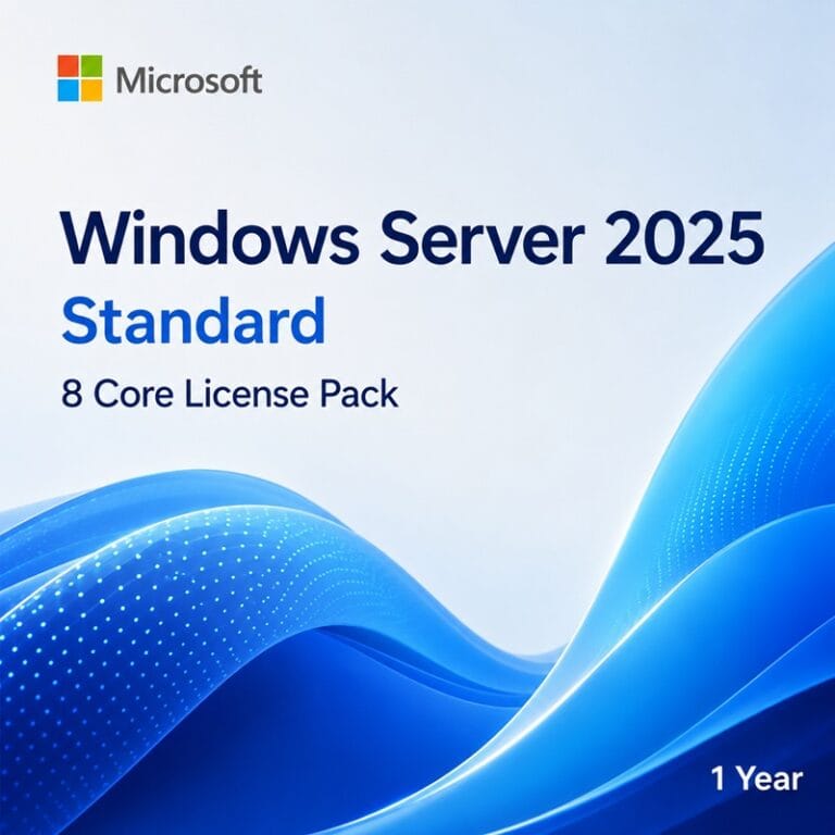 Windows Server 2025 Standard 8 Core License Pack 1 Year