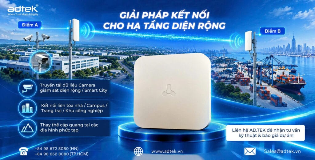 Bộ truyền dẫn không dây Outdoor Wi-Fi 6 Eltex WB-3P-PTP5 chính hãng phân phối bởi AD.TEK